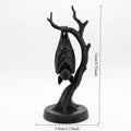 Gothic Bat Figurine 3D Printed Halloween Decor Spooky Desk Ornament Gift