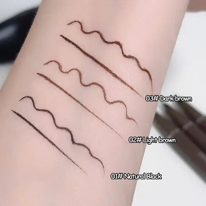 Waterproof Matte Liquid Eyeliner Pencil - Quick Dry, Long-Lasting, Black Brown