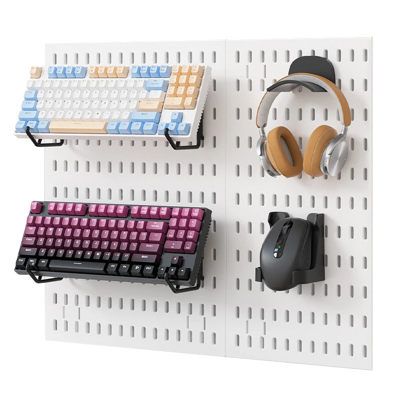 Gaming Wall Organizer Set with Shelf, Headphone & Controller Holders - Multi-Color Options