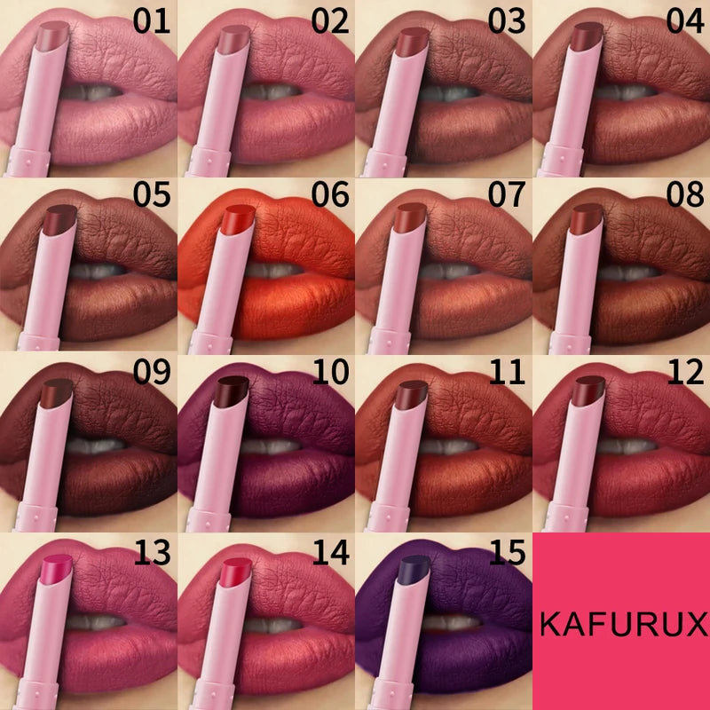 Waterproof Matte Lipstick Set - Long-Lasting Lip Gloss & Lip Liner Pen