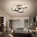 Modern Black LED Ceiling Lamp 3 Circle Indoor Lighting for Living Room & Office