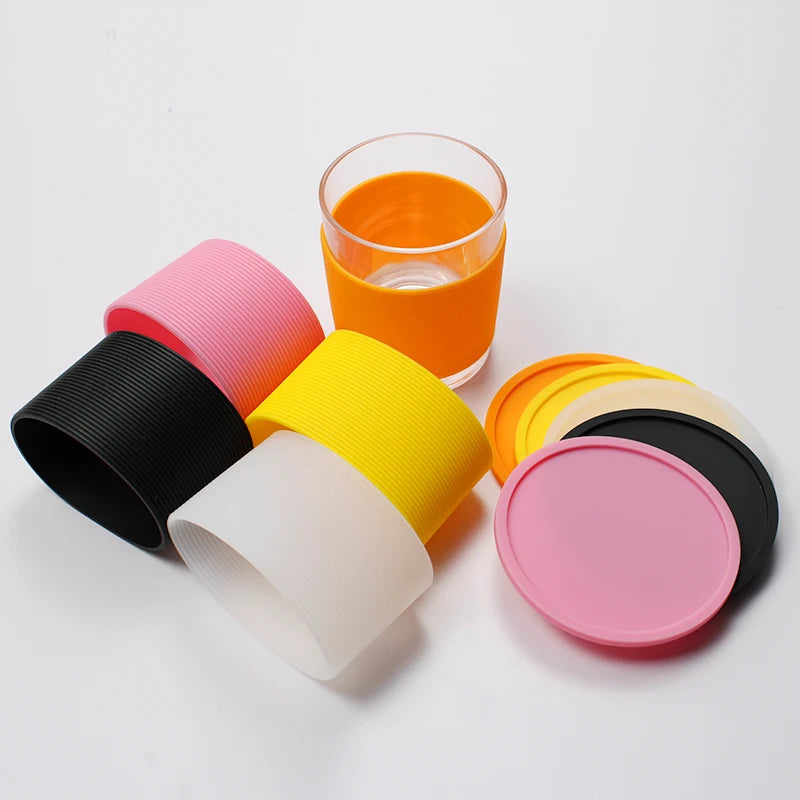 6-Pack Silicone Drink Coasters Set Anti-Slip Reusable Table Protectors