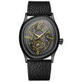 Genuine Leather Business Quartz Watch Men Waterproof Steel Movement Casual