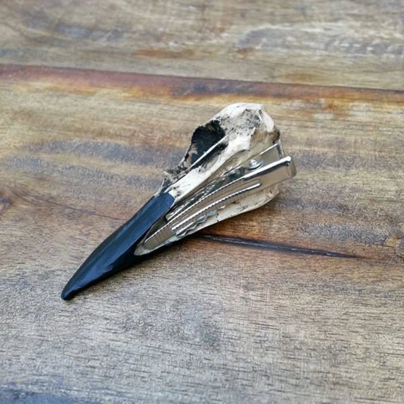 Halloween Skeleton Crow Hairpin for Women Dark Gothic Costume Accessory