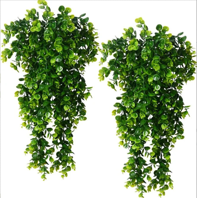 Artificial Vines 2-Pack UV-Resistant Hanging Plants for Indoor & Outdoor Home Decor