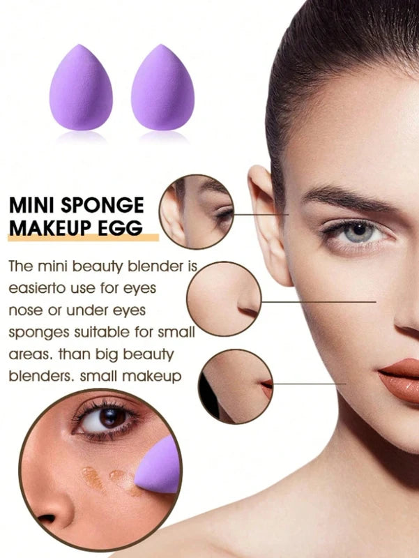 Mini Makeup Blender Sponges 3/20/60pcs Reusable Water Drop Shape Cosmetic Tools