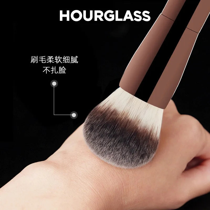 Powder Makeup Brush for Face Contouring Full Coverage Foundation - Metal Handle