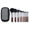 Mini Portable Makeup Brush Set - 10 Soft Vegan Face & Eye Brushes - 5 Sets