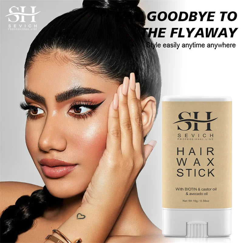 Portable Hair Wax Stick for Styling and Edge Control - Fluffy, Repairing, Long-Lasting