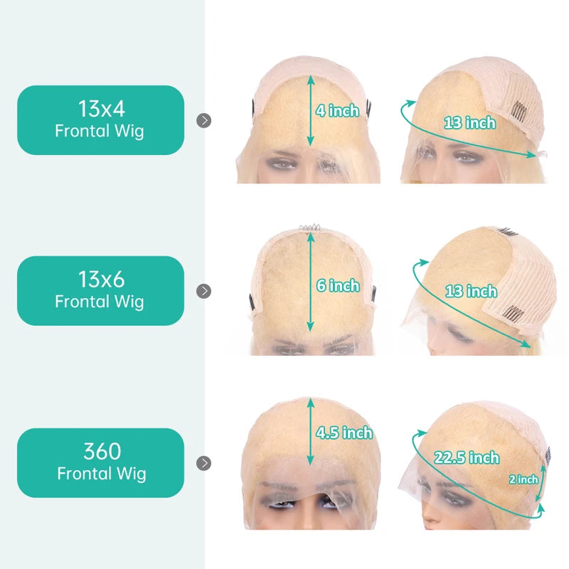 Blonde Lace Front Wigs for Women 13x4 13x6 360 Body Wave Human Hair Pre-Plucked