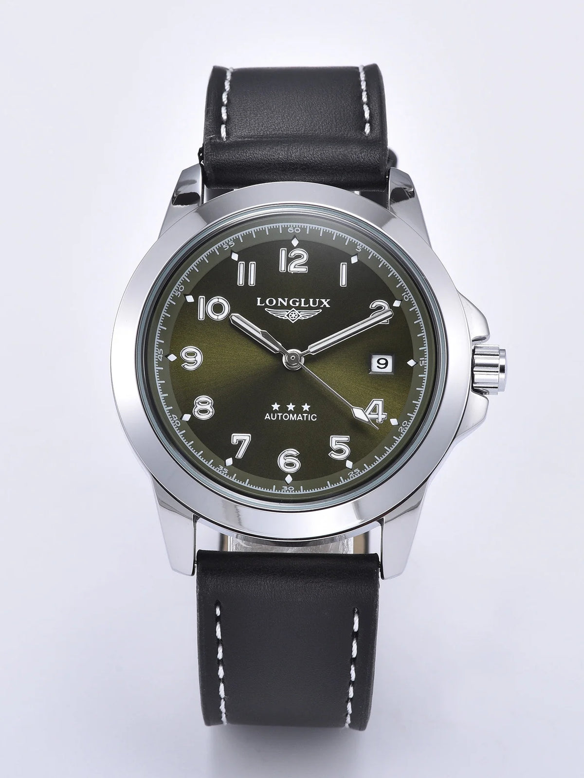 Men's Automatic Mechanical Pilot Watch Waterproof Luminous Leather Strap Classic Business