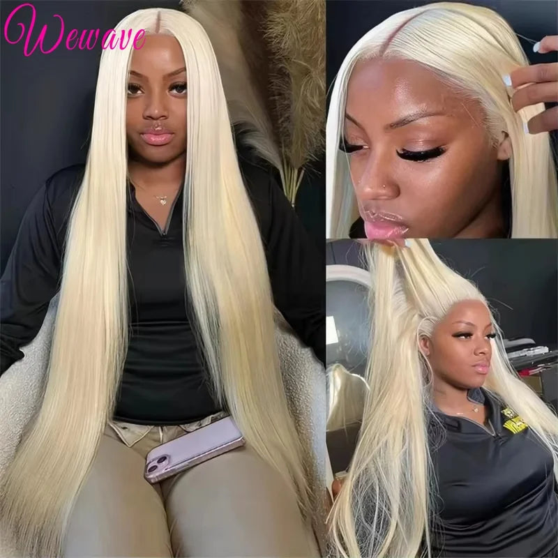 Blonde Lace Front Wig Human Hair 13x4 13x6 HD Straight Lace Frontal Wigs 30-36in