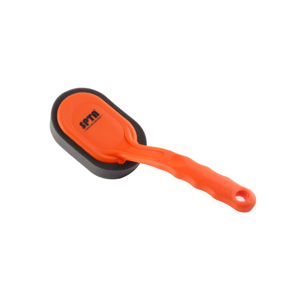 Car Wheel and Tire Waxing Applicator Brush - Polishing Sponge with Handle
