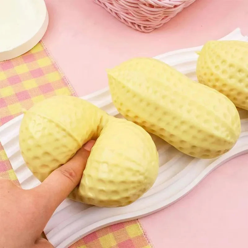 Peanut Stress Ball Crunchy Squeeze Toy for Kids & Adults - Sensory Fidget Ball
