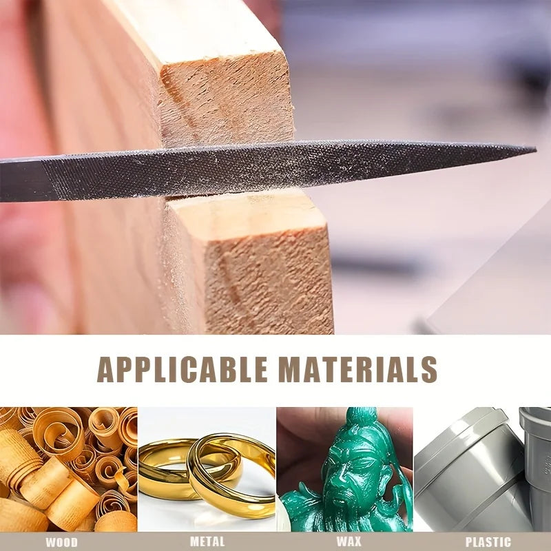 High Carbon Steel Jewelry Wax File Cutter with Pointed Round Tip for Metal Wood Ceramic Crafting