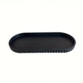 Oval Vanity Tray with Soap Dispenser and Jewelry Display Silicone Bathroom Organizer