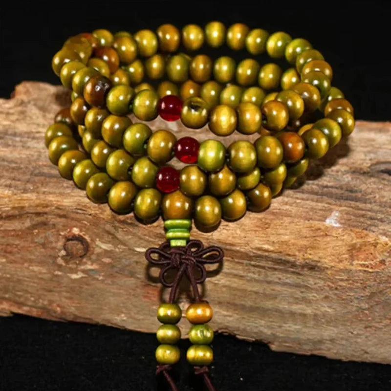 Natural Sandalwood Prayer Beads Bracelet for Meditation and Jewelry Men & Women