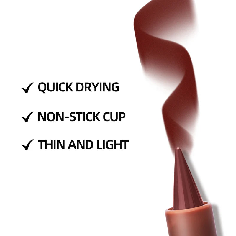 Gradient Lip Crayon Matte Waterproof Lip Liner & Lipstick Set - Long Lasting