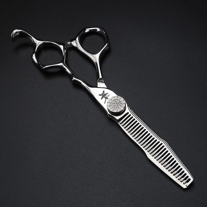 6-Inch CNC Craft Hair Scissors with Japanese 440C Steel for Hairdressers