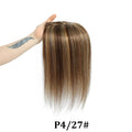 Remy Human Hair Toppers with Bangs for Women - Clip-In Hair Pieces, Black & Brown