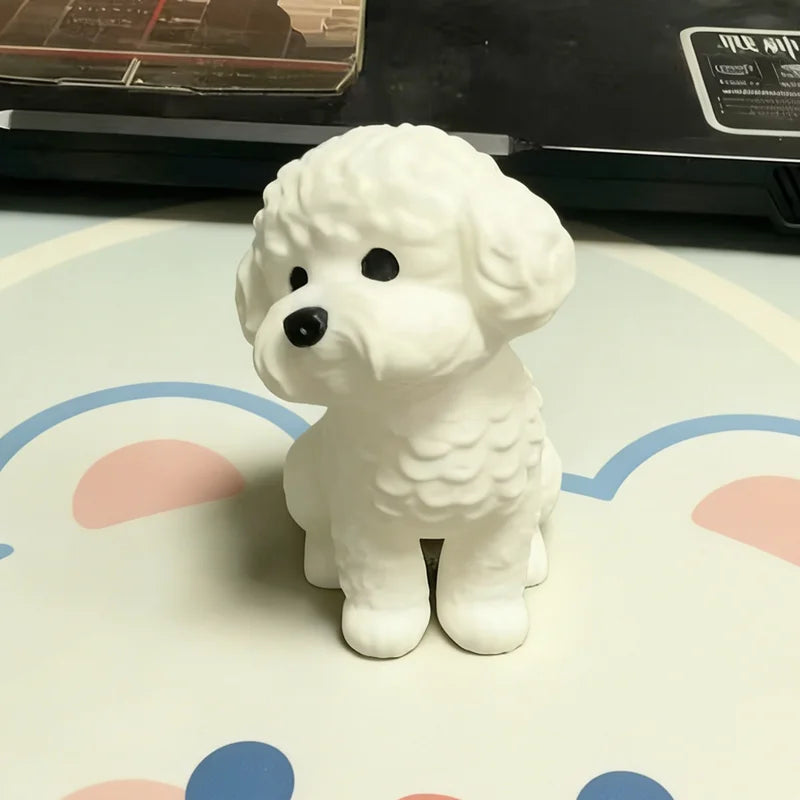 Miniature Dog Ornament - Cute Pet Dog Figurine for Room Decor, Weddings, Office Desk