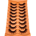 9 Pairs Cat Eye Lashes Fluffy Faux Mink Dramatic Long Wispy False Eyelashes