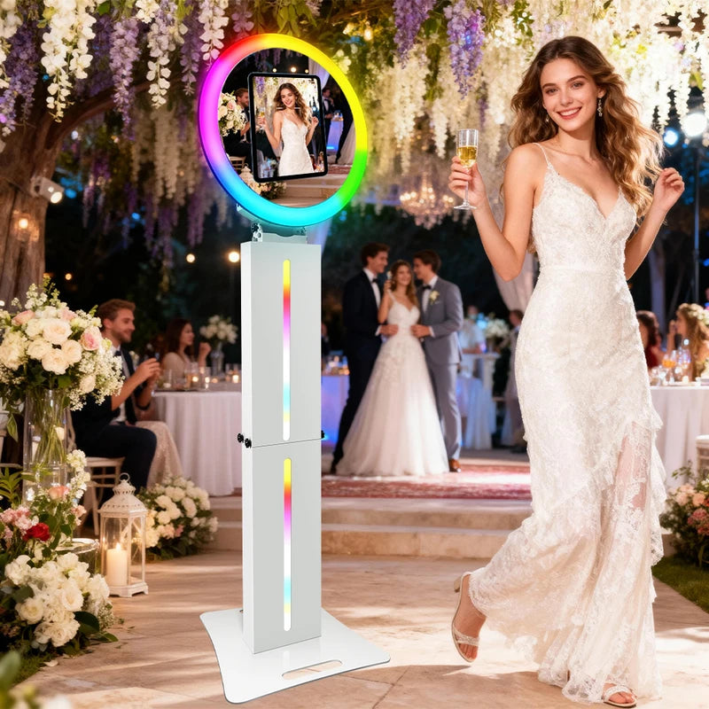 Portable LED Photo Booth for iPad 10.2-13 Inch Weddings & Events