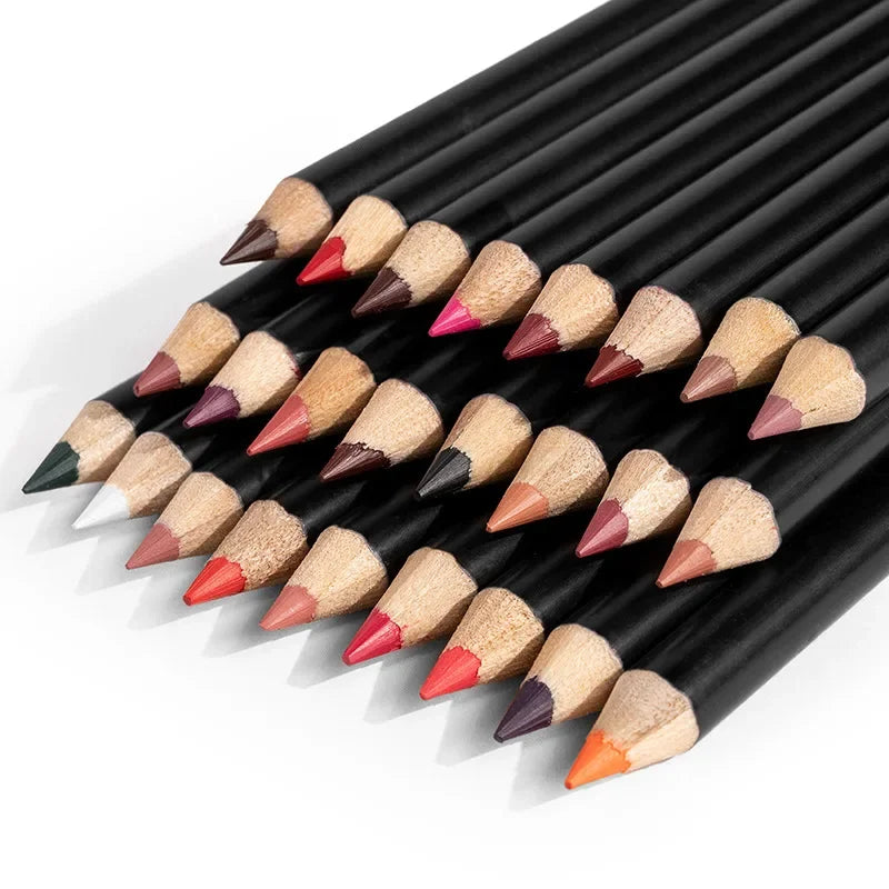 Multi-Color Vegan Lip & Eye Pencil Set - Sharpenable, Versatile Makeup