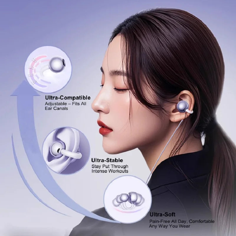 Wired Control Earbuds with HD Microphone for Gaming & Sports - Type C & 3.5mm