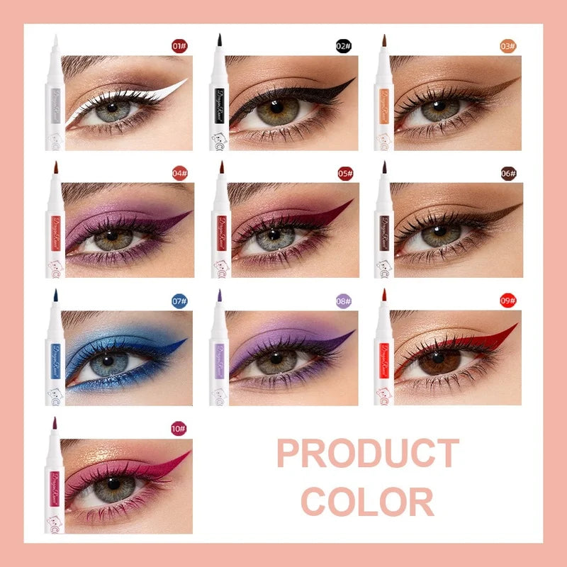 High Pigment Waterproof Eyeliner Pen - Long Lasting Matte & Smoky Looks