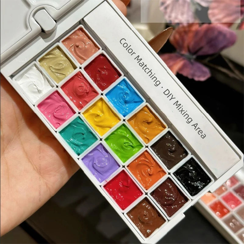 18-Color Butterfly Bow Nail Palette No-Wipe Stamping Gel for Nail Art & Gradient Effects