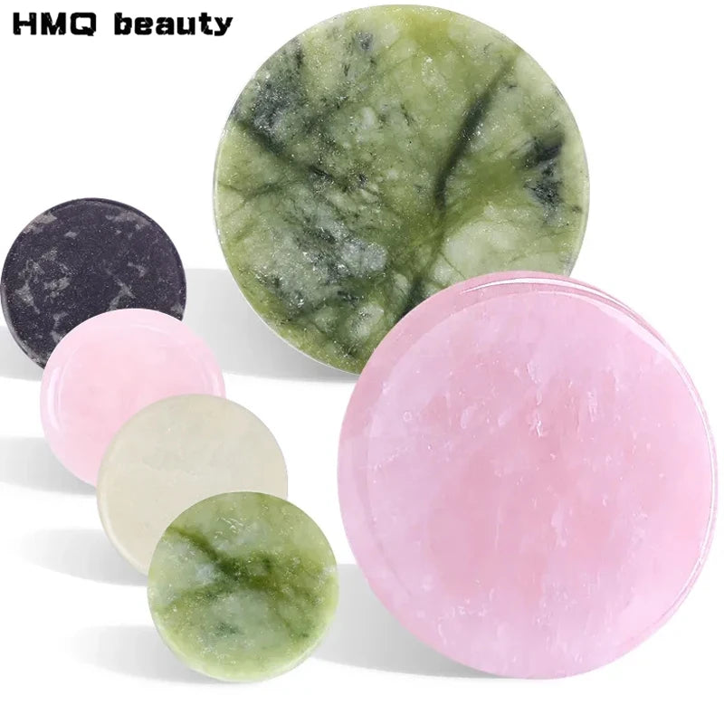 Reusable Jade Stone Eyelash Extension Glue Pad Holder Makeup Tool with Color Variants