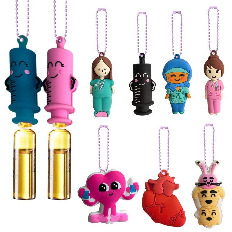Syringe-Shaped Bottle Opener Keychain for Medication & Ampoule Breaker