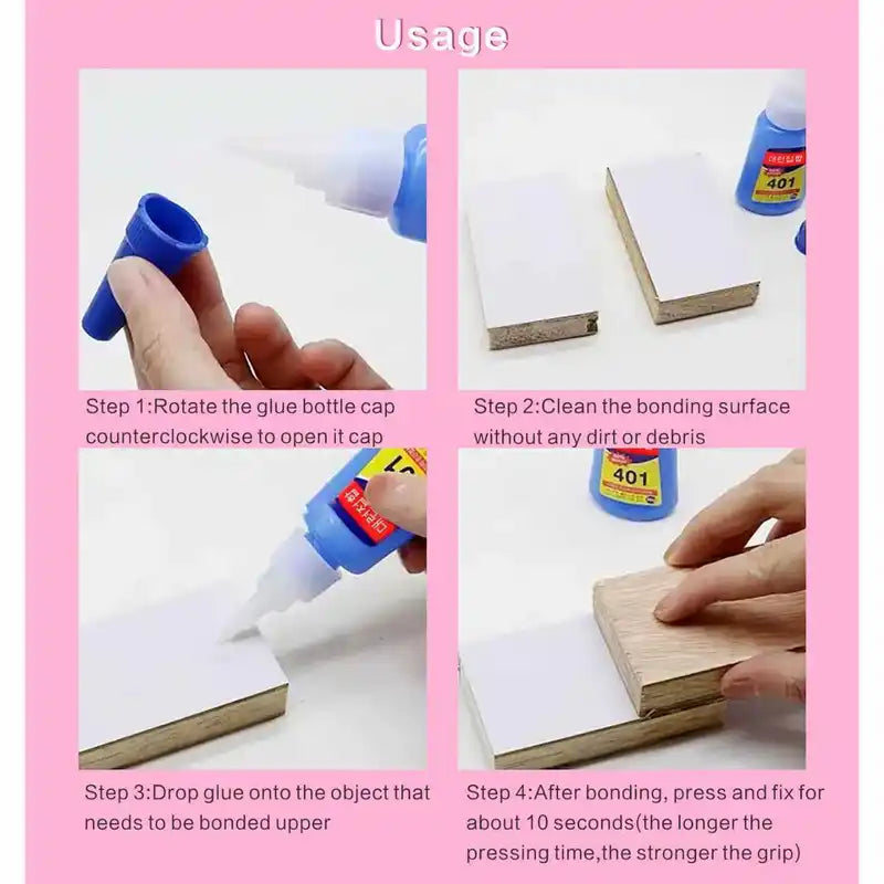 Strong Quick-Drying Nail Sticker Glue - Multi-Purpose Nail Art Adhesive 20ml