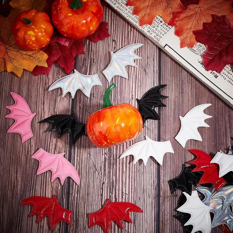 40PCS Leather Halloween Bat Wings DIY Craft Accessories for Costumes & Decorations