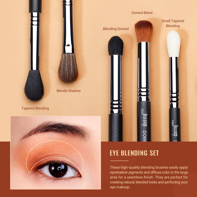 13-Piece Professional Eye Makeup Brush Set for Blending & Contouring