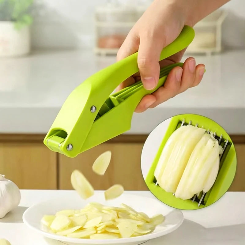 Multifunctional Garlic Press Slicer Mash Tool for Home Cooking