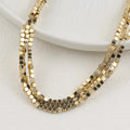 Square Stone Beads for Jewelry Making - Matte Plated Gold Silver Rose Color, 2mm & 3mm, Loose Beads for Bracelets & Crafts