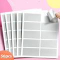 50 Pcs PVC Scratch-Off Stickers for Party Games Crafts and Stationery