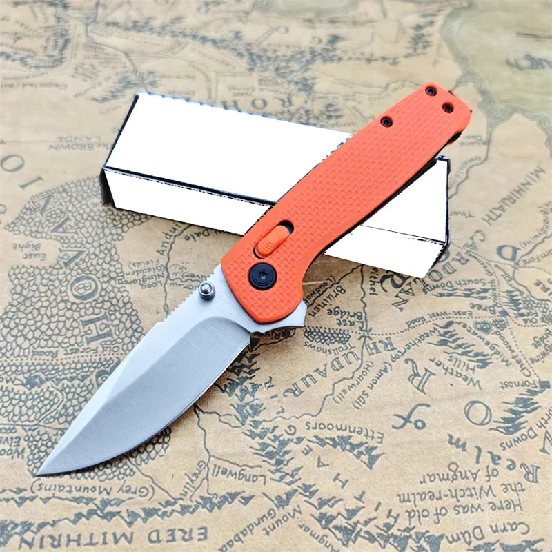 Folding Utility Knife with D2 Drop Point Blade Nylon Handle Outdoor Camping Tactical Knife