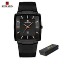 Luxury Men's Square Stainless Steel Waterproof Quartz Wristwatch – Top Brand