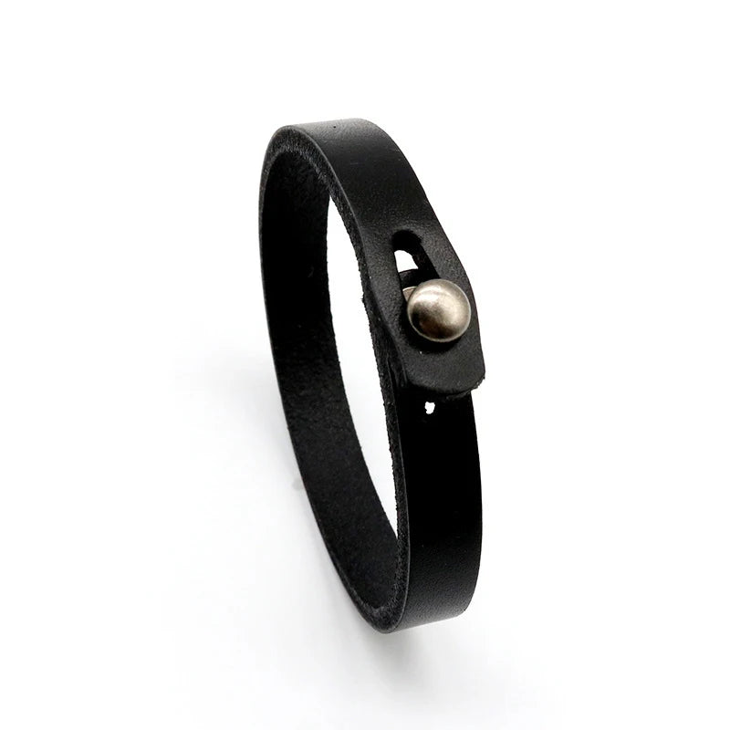 Men Women Leather Bracelet Cuff Bangle Jewelry Gift - Retro Classic Hook Wristband