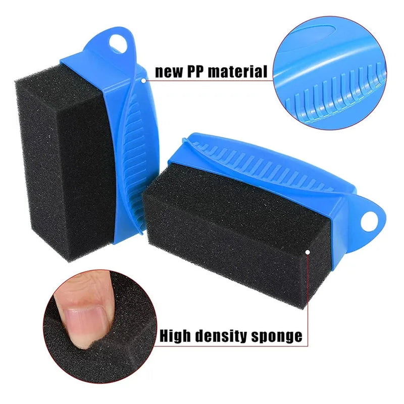Car Tire Polishing Wipe Pad Set for Waxing & Cleaning - Durable Sponge Applicators