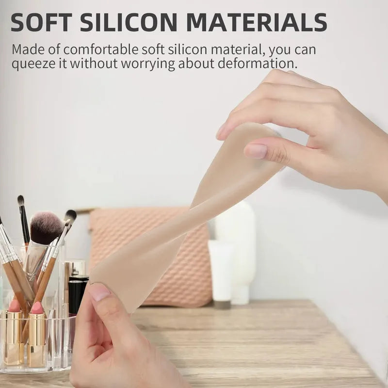 Silicone Makeup Brush Storage Bag - Portable Travel Case for Cosmetics & Tools