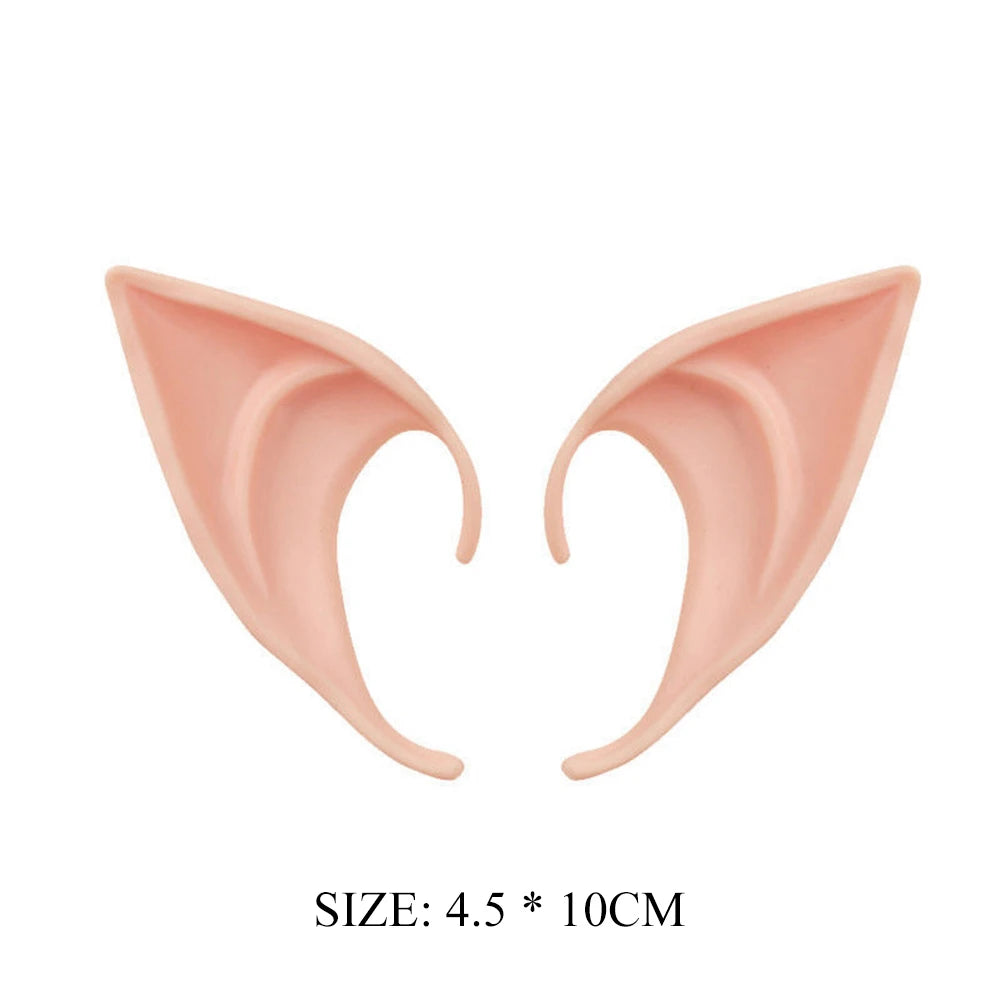 Halloween Elf Ears Latex Fairy Costume Accessories for Cosplay & Party