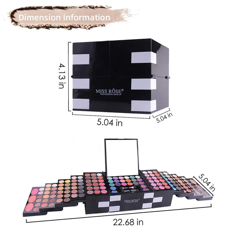 Multi-Functional Makeup Box with Mirror & Eye Shadow Palette Set for Stage Makeup