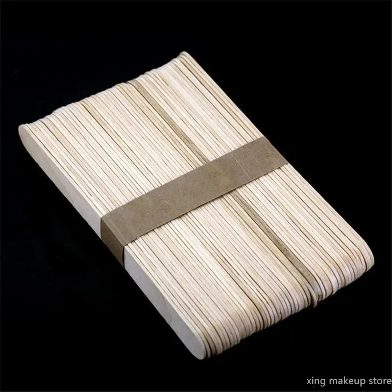 Disposable Wax Applicator Sticks 100PCS for Hair Removal & Eyebrow Waxing