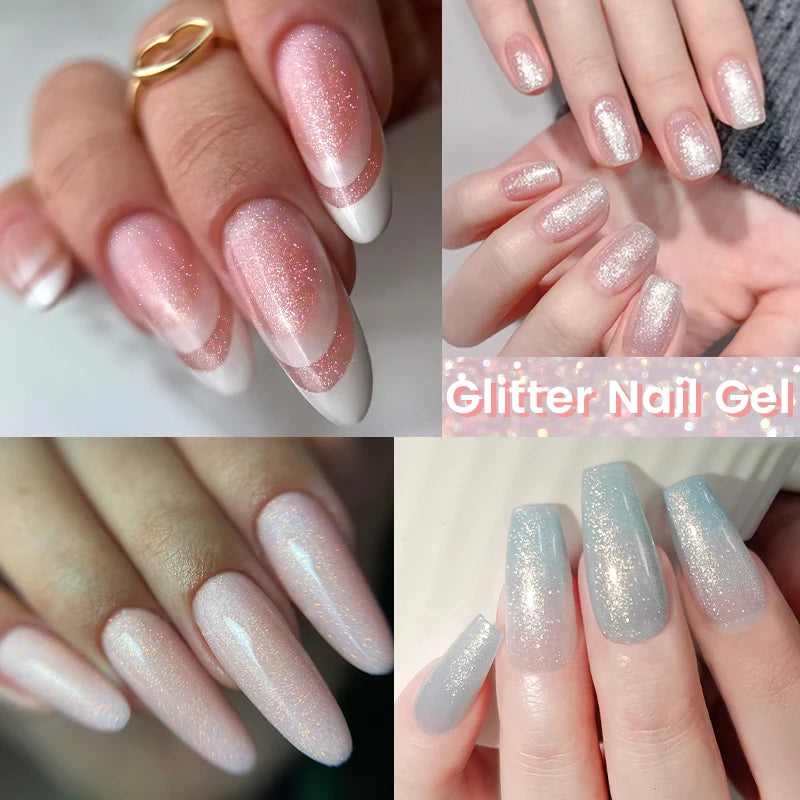 Colorful Glitter Nail Gel Polish - 7ml Semi-Permanent UV LED Manicure