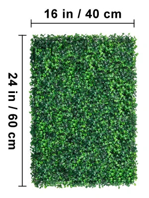 Artificial Boxwood Panel Wall Hedge - 24pcs Green Grass Outdoor Indoor Decor