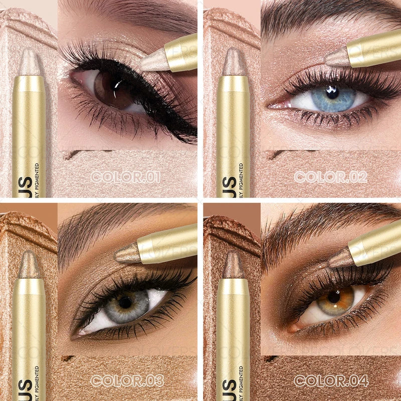 Dual-ended Eyeshadow Stick with Brush - High Pigment, Eye-Catching Makeup